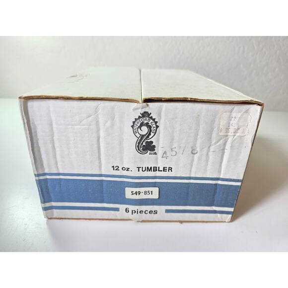 Set of 6- Vintage WATERFORD CRYSTAL Lismore 12oz Tumbler Highball w Original Box - Picture 9 of 12